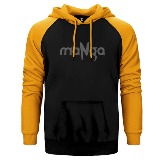 MaNga Yazı Çift Renk Reglan Kol Sweatshirt / Hoodie