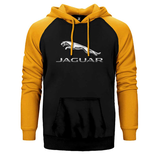 Jaguar Logo Silver Çift Renk Reglan Kol Sweatshirt / Hoodie