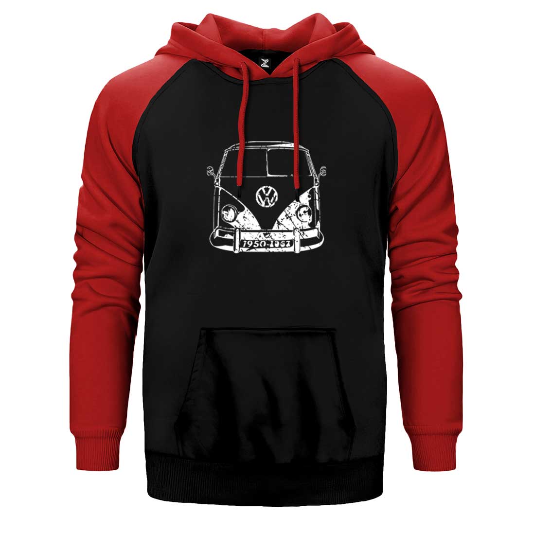 Volkswagen Van BW 1957 1968 Çift Renk Reglan Kol Sweatshirt / Hoodie