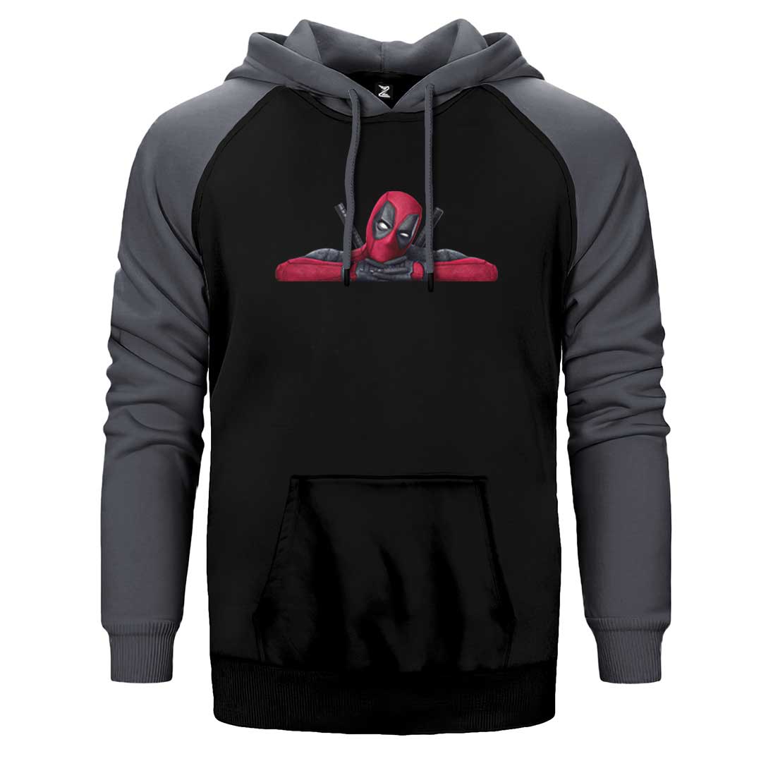 Deadpool Comics Çift Renk Reglan Kol Sweatshirt / Hoodie