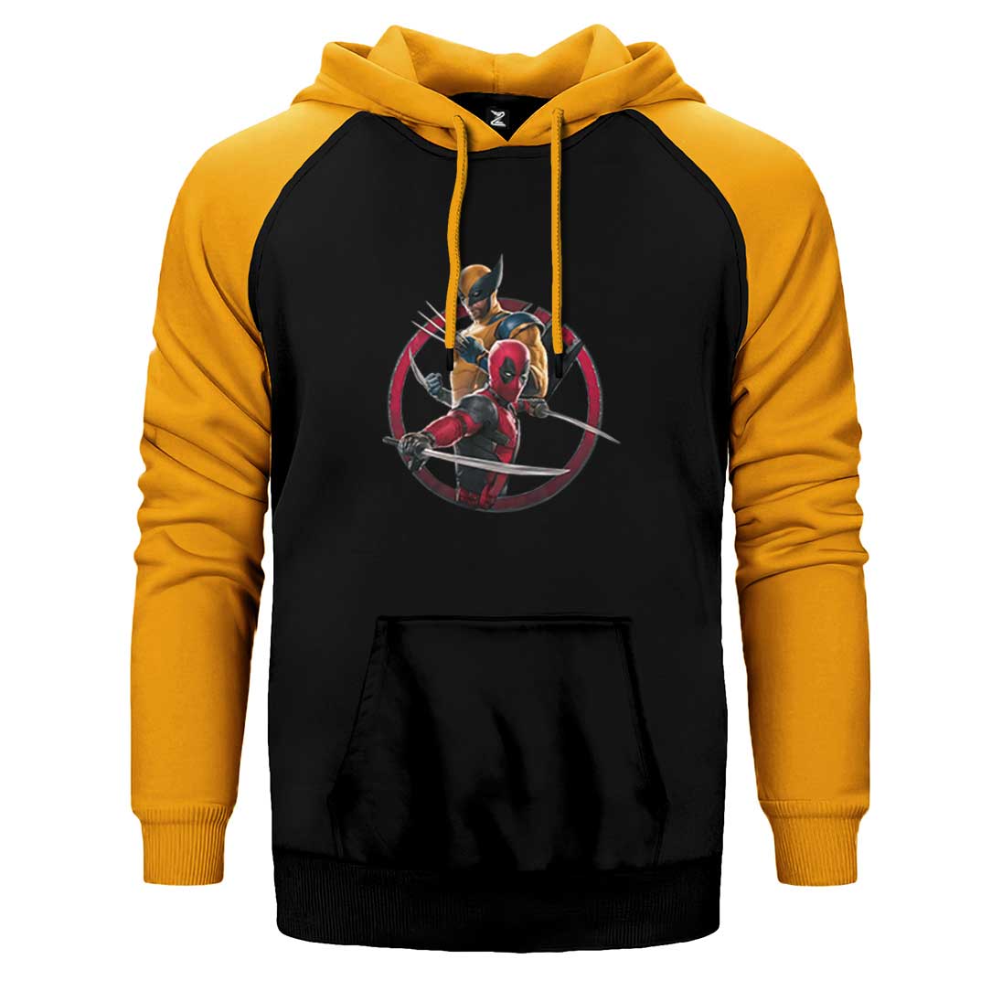 Deadpool Wolverine Movie Çift Renk Reglan Kol Sweatshirt / Hoodie