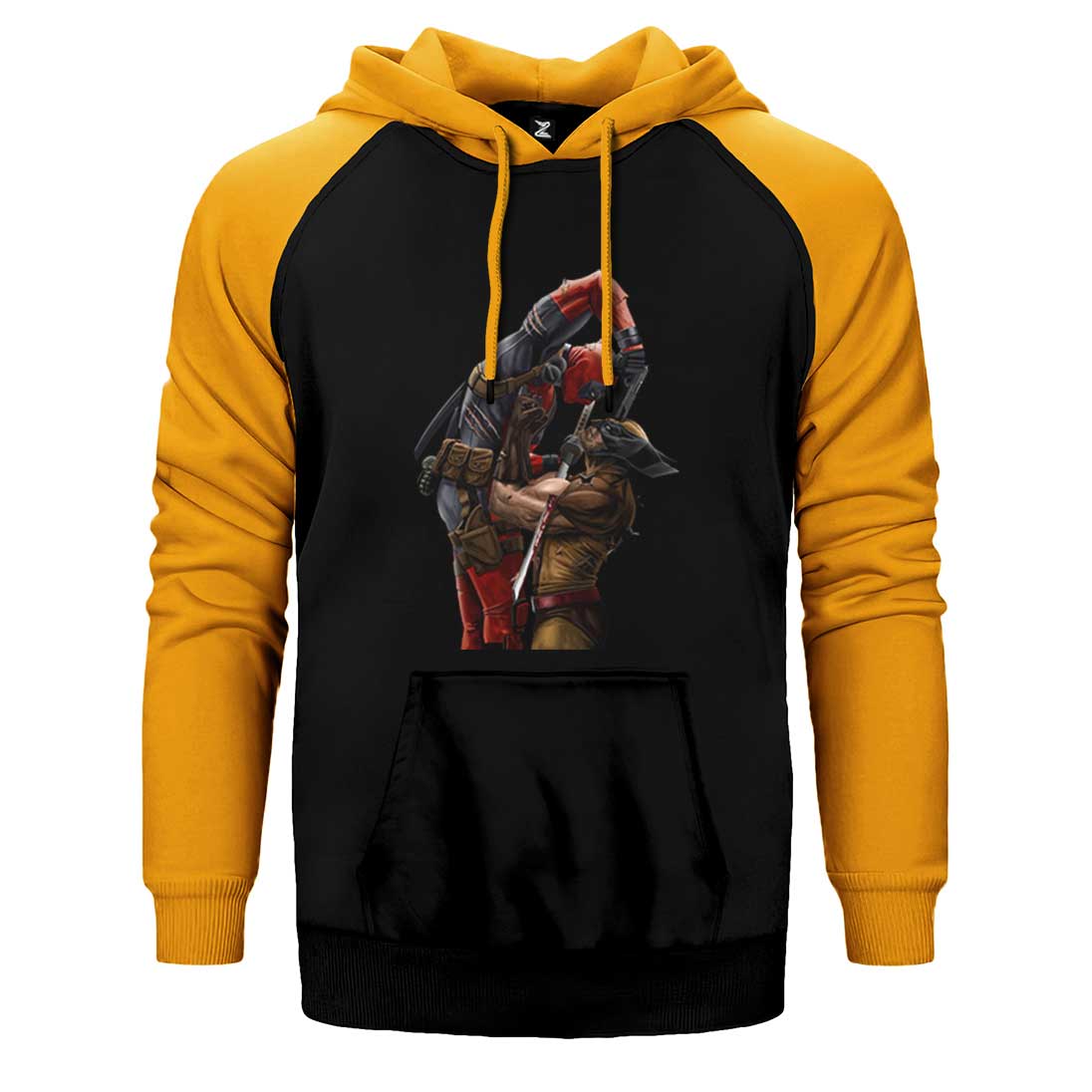 Deadpool Wolverine Çift Renk Reglan Kol Sweatshirt / Hoodie