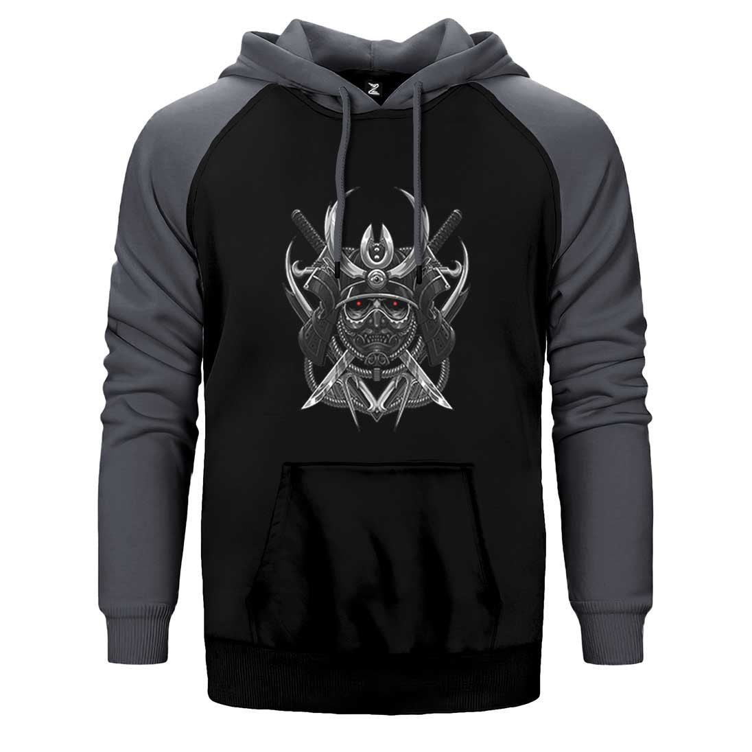 Samurai Black Çift Renk Reglan Kol Sweatshirt / Hoodie