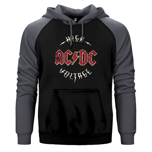 Ac Dc Logo Vintage Çift Renk Reglan Kol Sweatshirt / Hoodie
