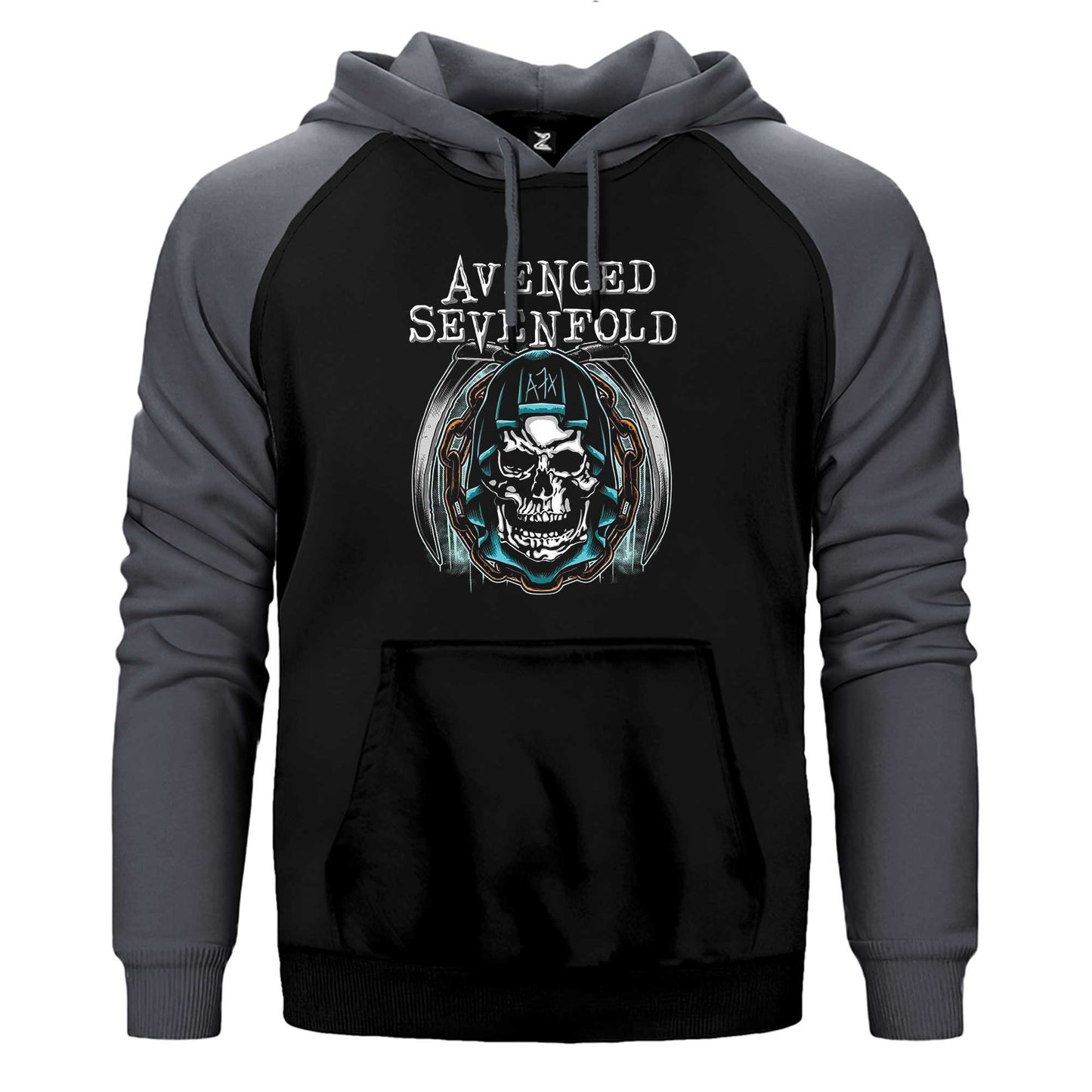 Avenged Sevenfold Nightmare A7X Çift Renk Reglan Kol Sweatshirt / Hoodie