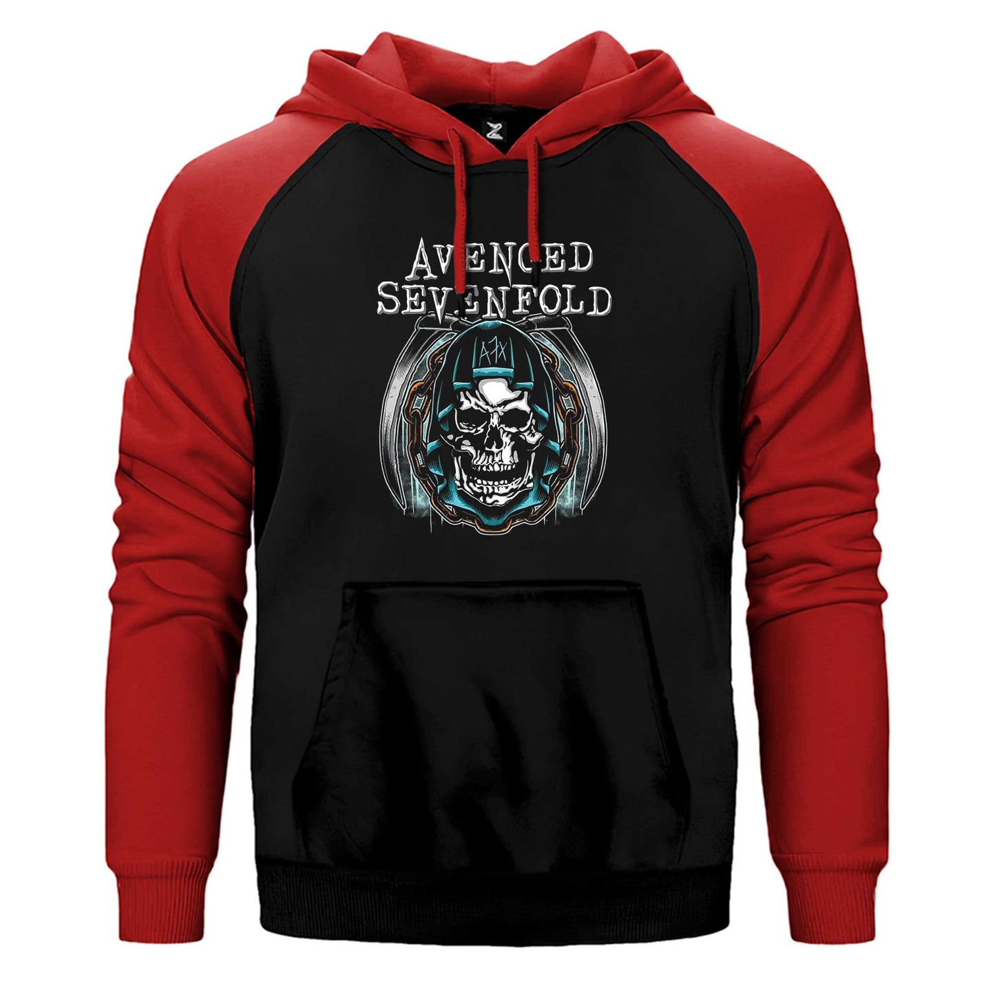 Avenged Sevenfold Nightmare A7X Çift Renk Reglan Kol Sweatshirt / Hoodie