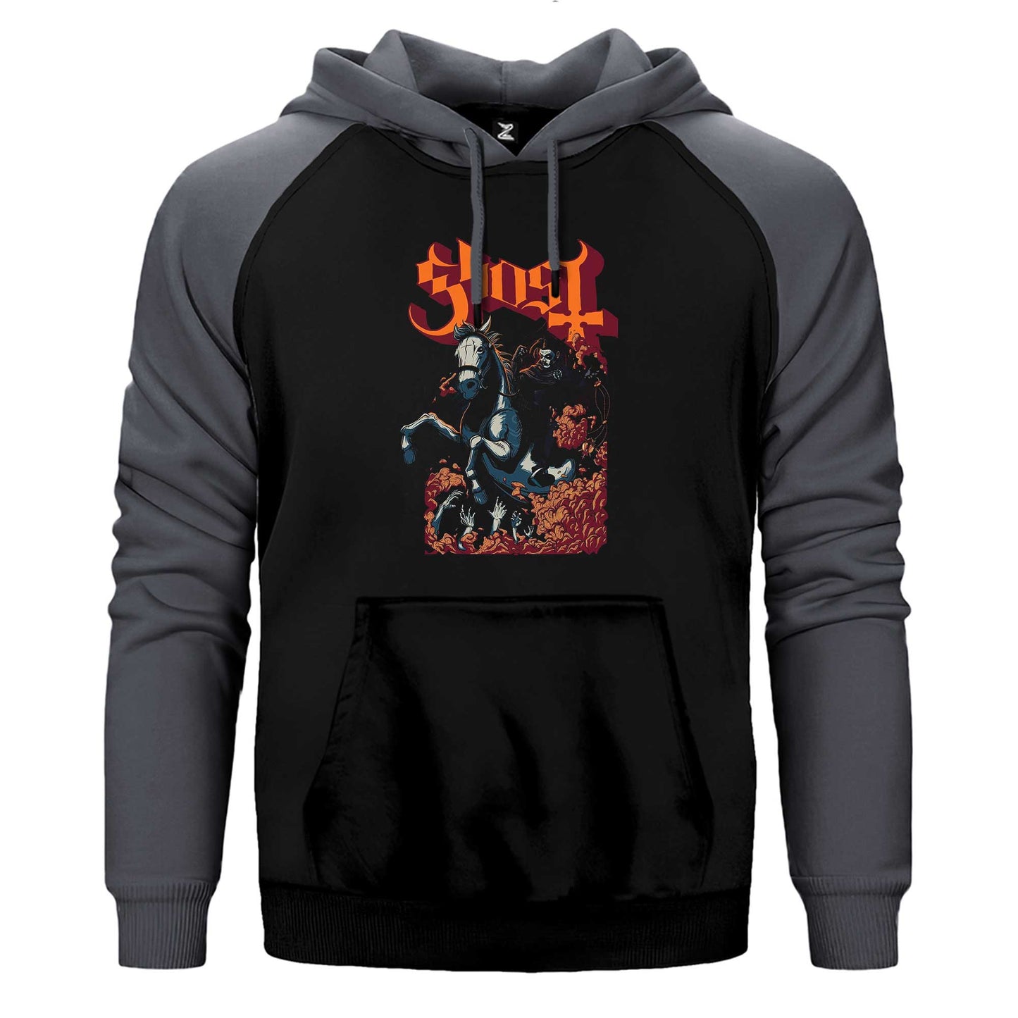 Ghost Horse Çift Renk Reglan Kol Sweatshirt / Hoodie