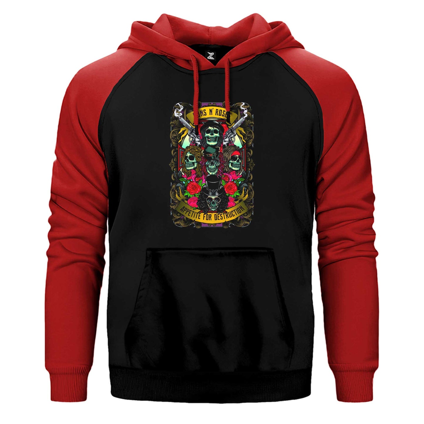 Guns N Roses Appetıte Destruction Çift Renk Reglan Kol Sweatshirt / Hoodie
