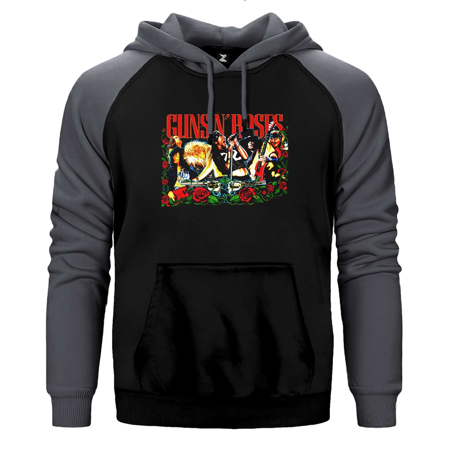 Guns N Roses Grup Konser Çift Renk Reglan Kol Sweatshirt / Hoodie