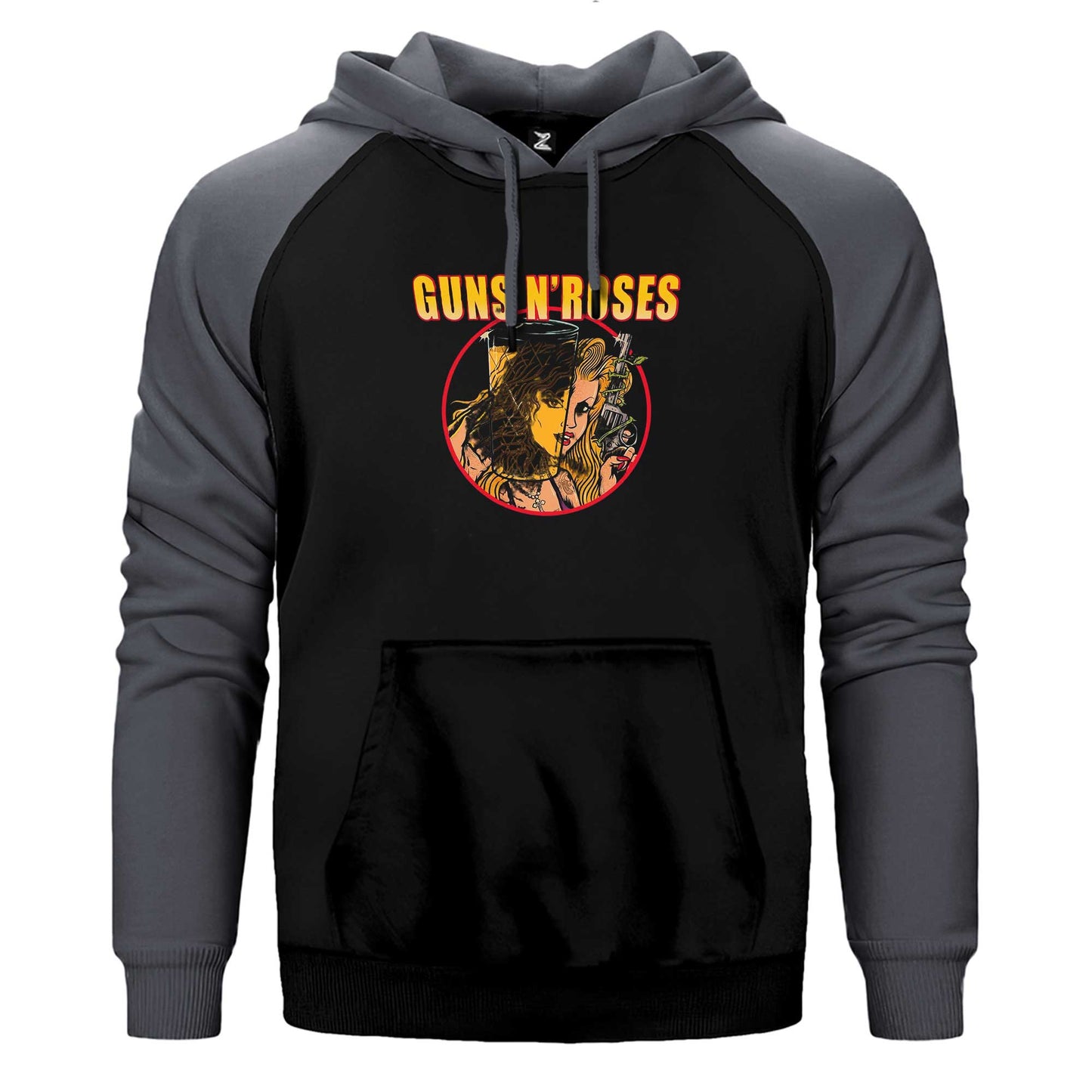 Guns N Roses Woman Çift Renk Reglan Kol Sweatshirt / Hoodie
