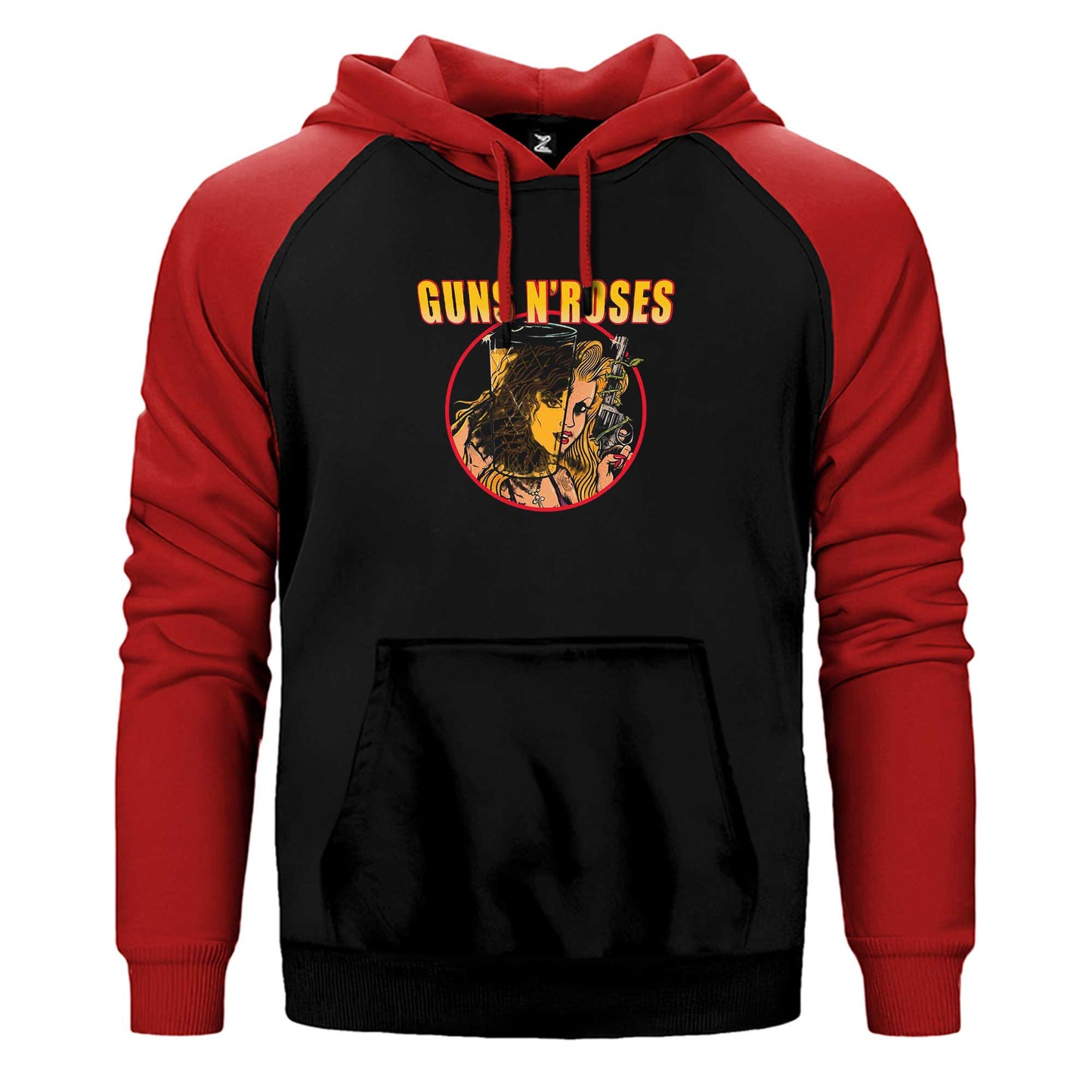 Guns N Roses Woman Çift Renk Reglan Kol Sweatshirt / Hoodie