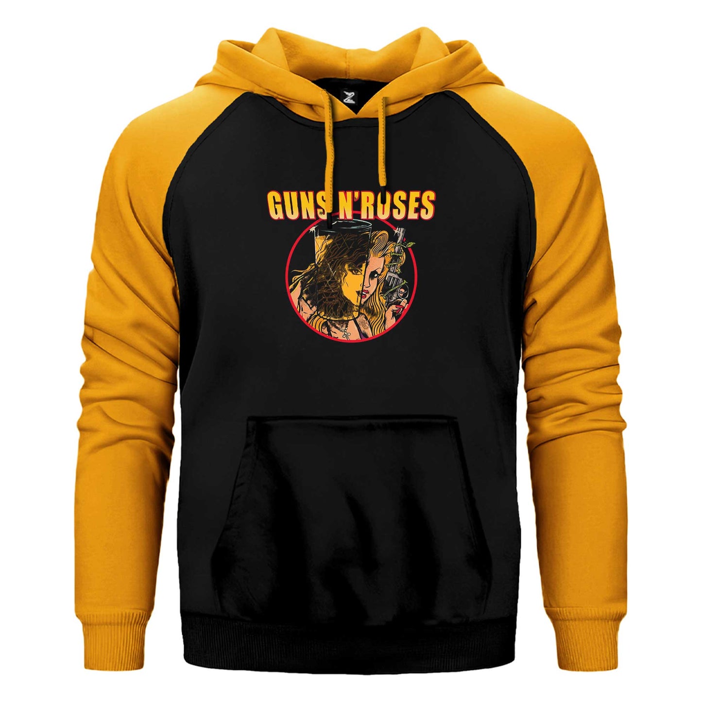 Guns N Roses Woman Çift Renk Reglan Kol Sweatshirt / Hoodie