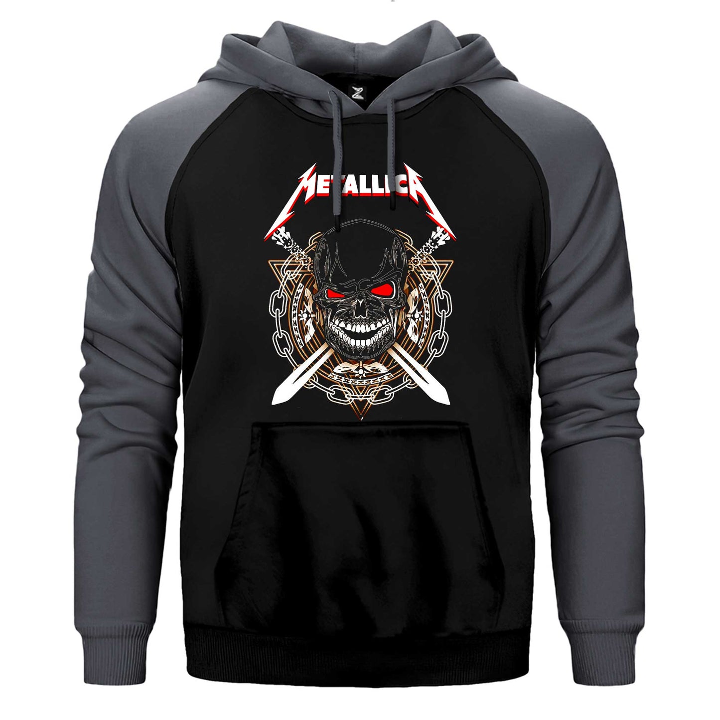 Metallica Warrior Çift Renk Reglan Kol Sweatshirt / Hoodie