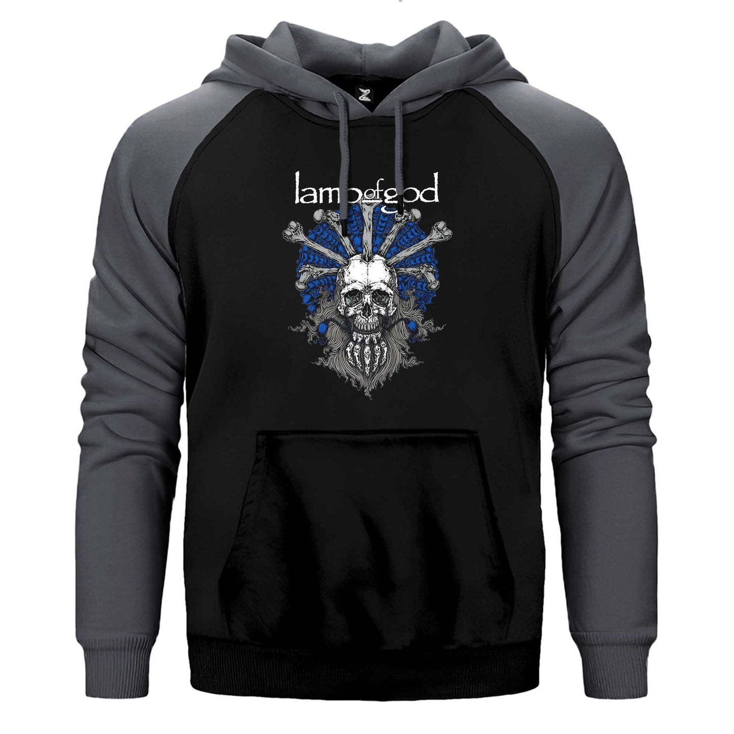 Lamb Of God Bearded Skull Çift Renk Reglan Kol Sweatshirt / Hoodie