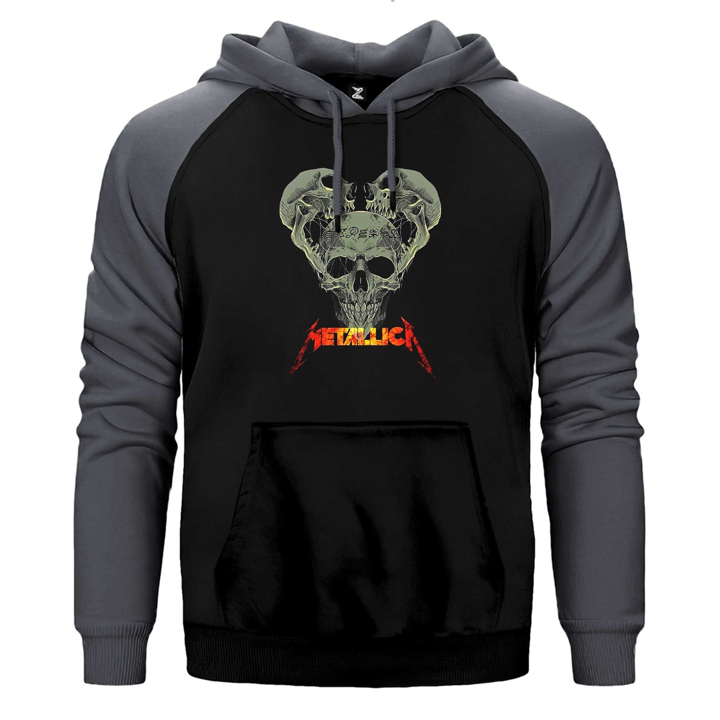 Metallica 3 Dry Heads Çift Renk Reglan Kol Sweatshirt / Hoodie