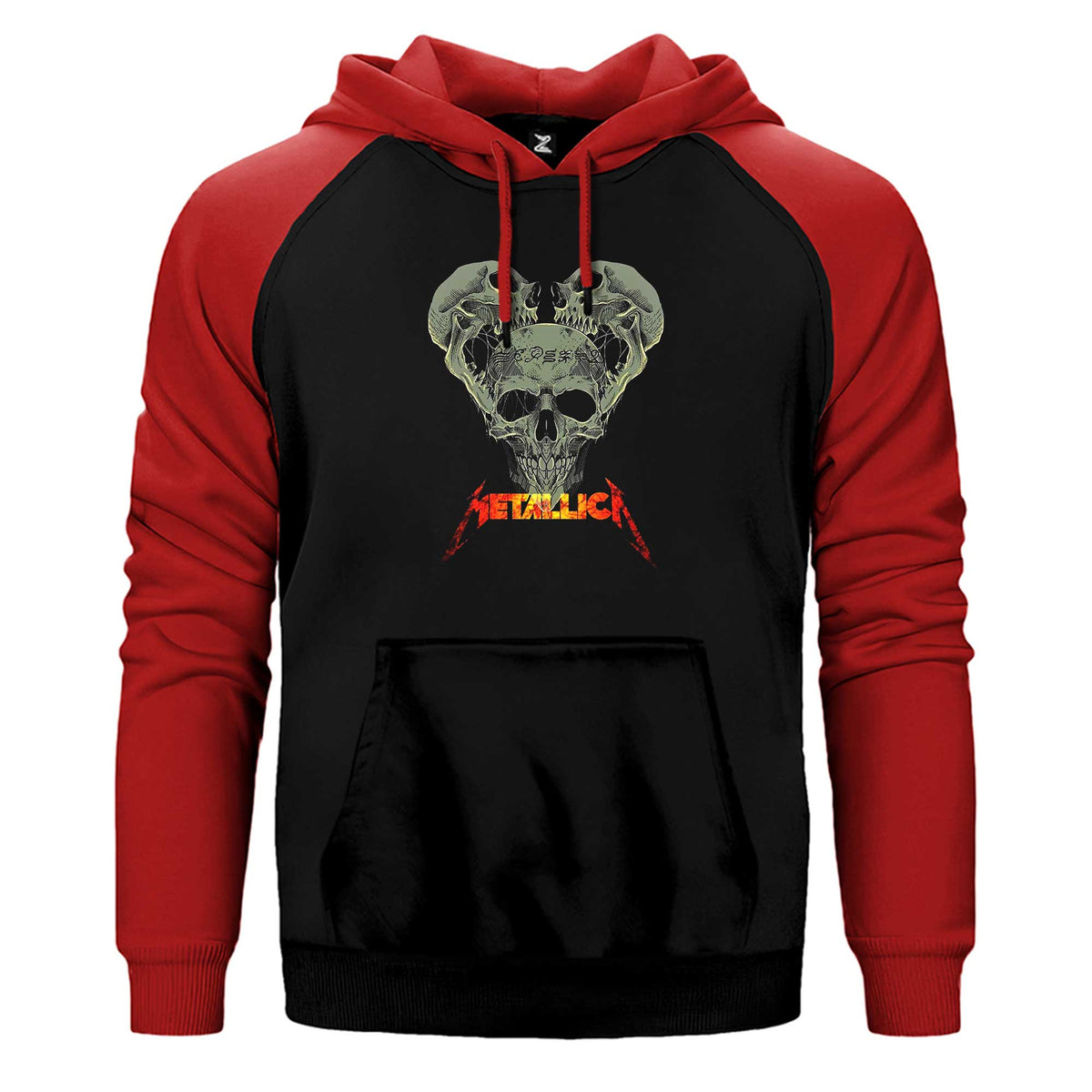 Metallica 3 Dry Heads Çift Renk Reglan Kol Sweatshirt / Hoodie