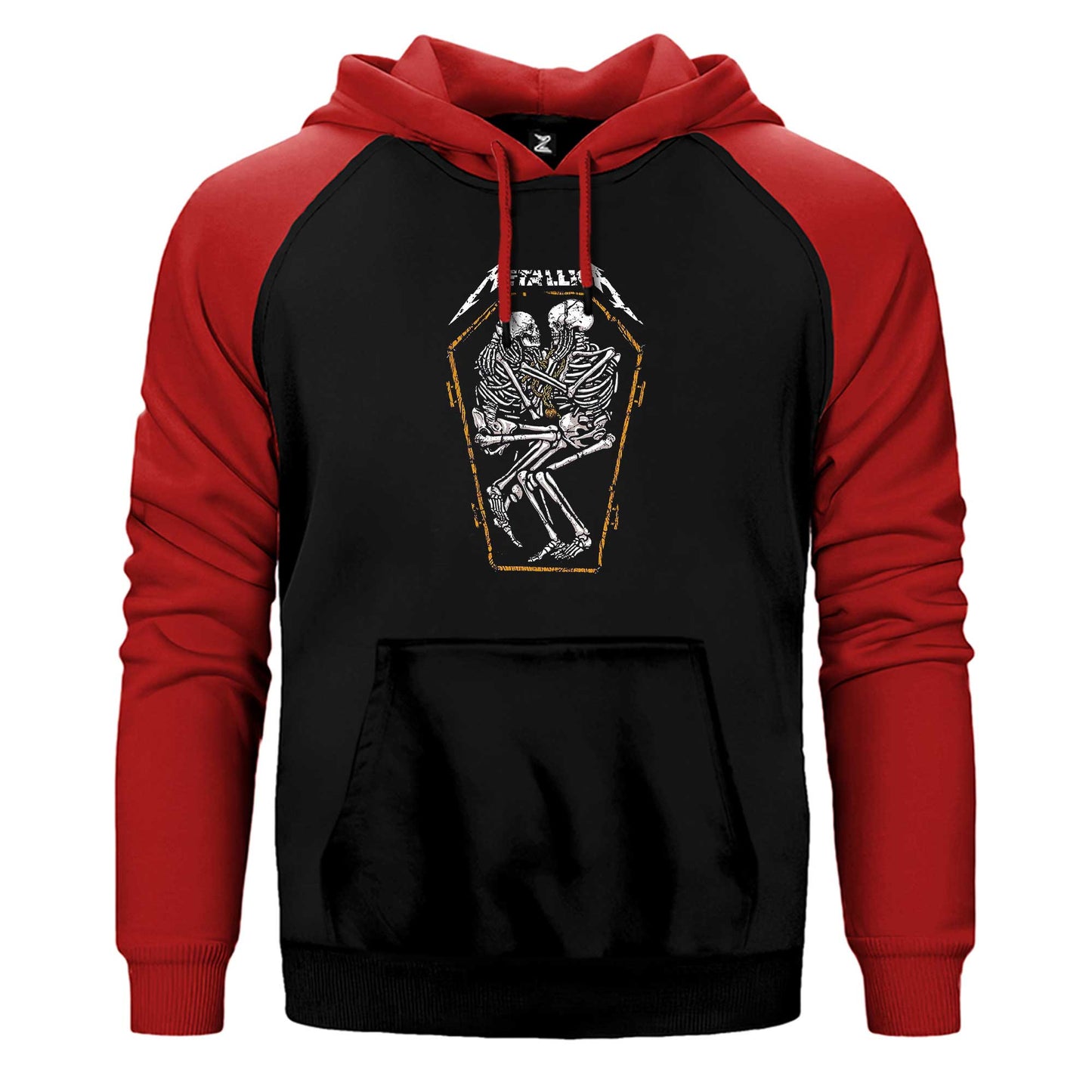 Metallica Grave Two Skeletons Çift Renk Reglan Kol Sweatshirt / Hoodie