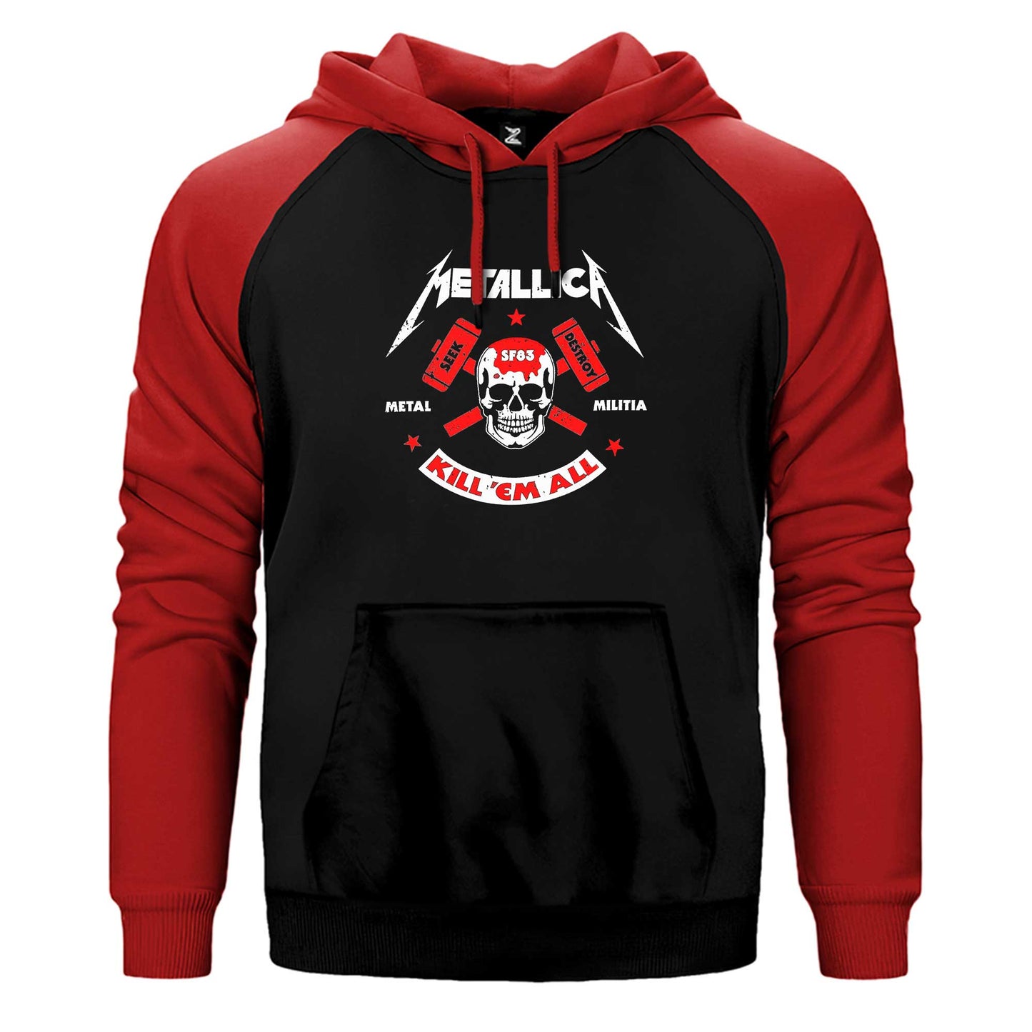 Metallica Kill'em All Çift Renk Reglan Kol Sweatshirt / Hoodie