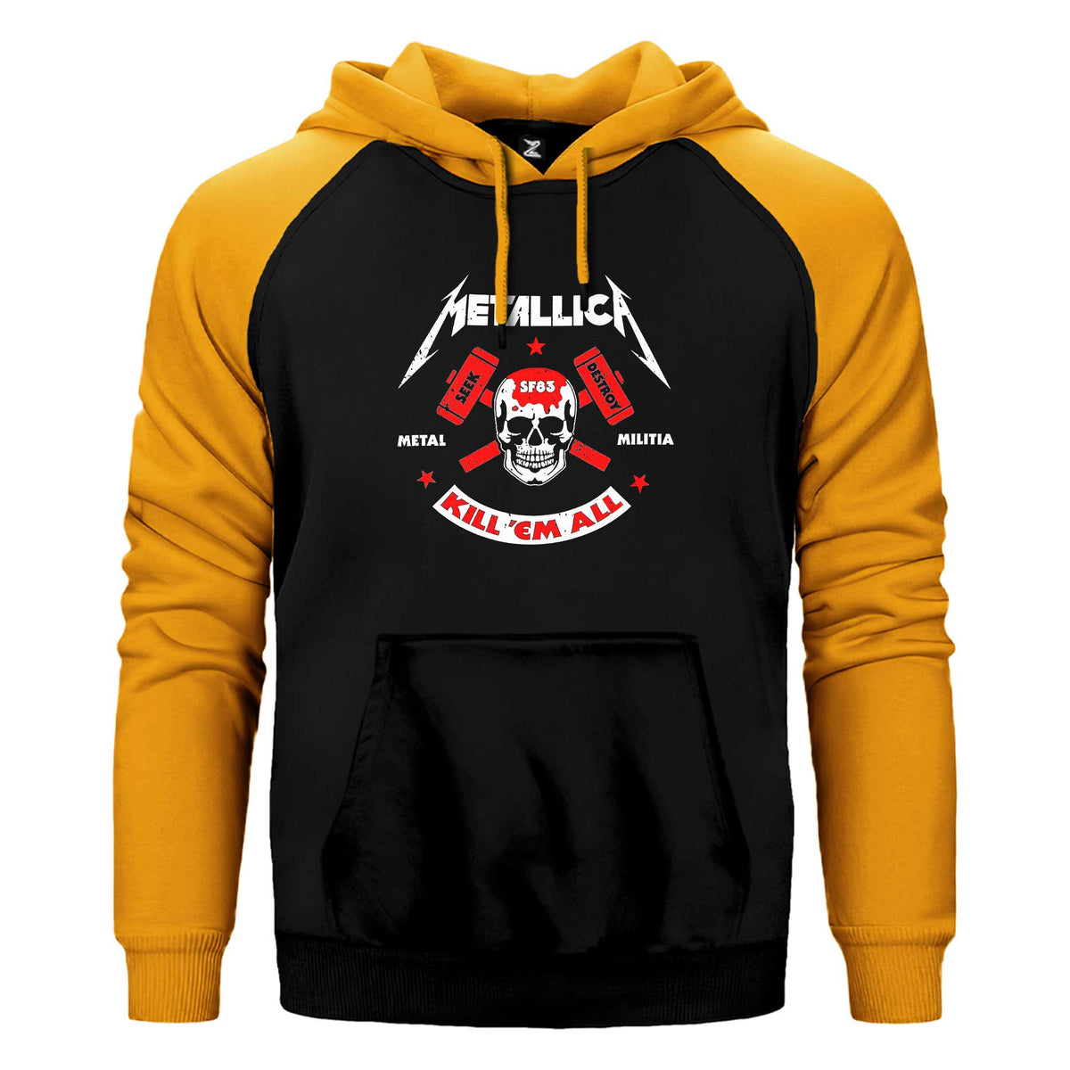 Metallica Kill'em All Çift Renk Reglan Kol Sweatshirt / Hoodie