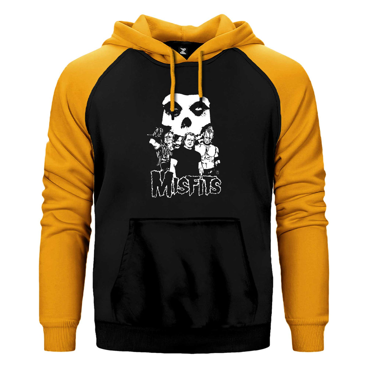 Misfits Grup Logo Çift Renk Reglan Kol Sweatshirt / Hoodie