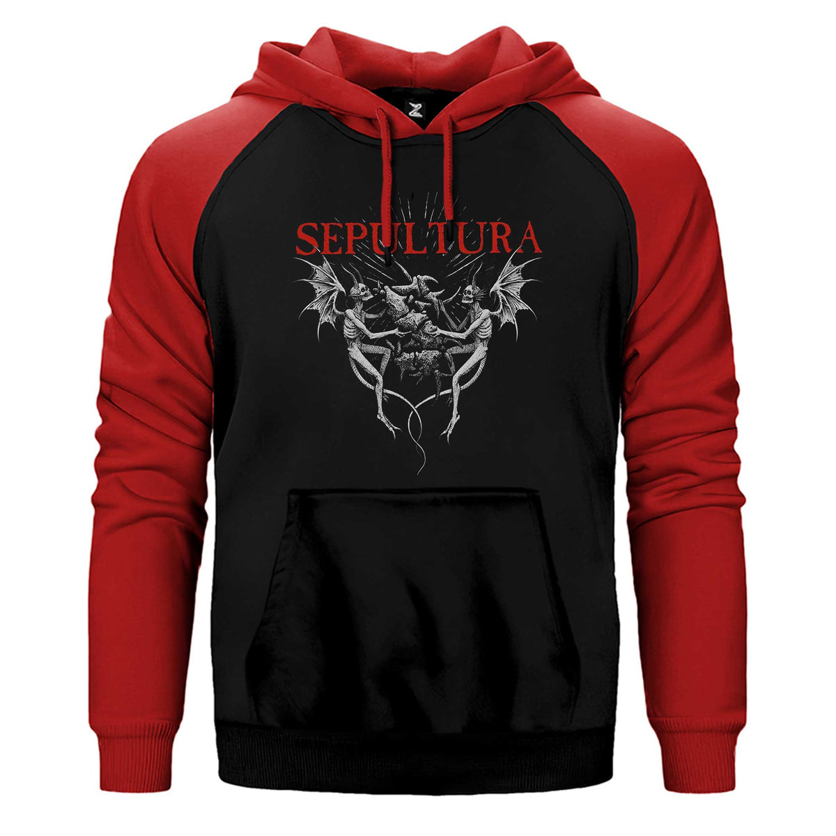 Sepultura Angel Çift Renk Reglan Kol Sweatshirt / Hoodie