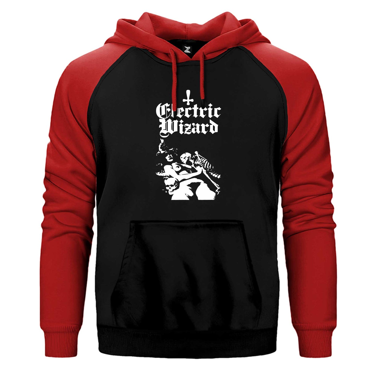 Electric Wizard Legalise Drugs and Murder Skeleton Girl Çift Renk Reglan Kol Sweatshirt / Hoodie