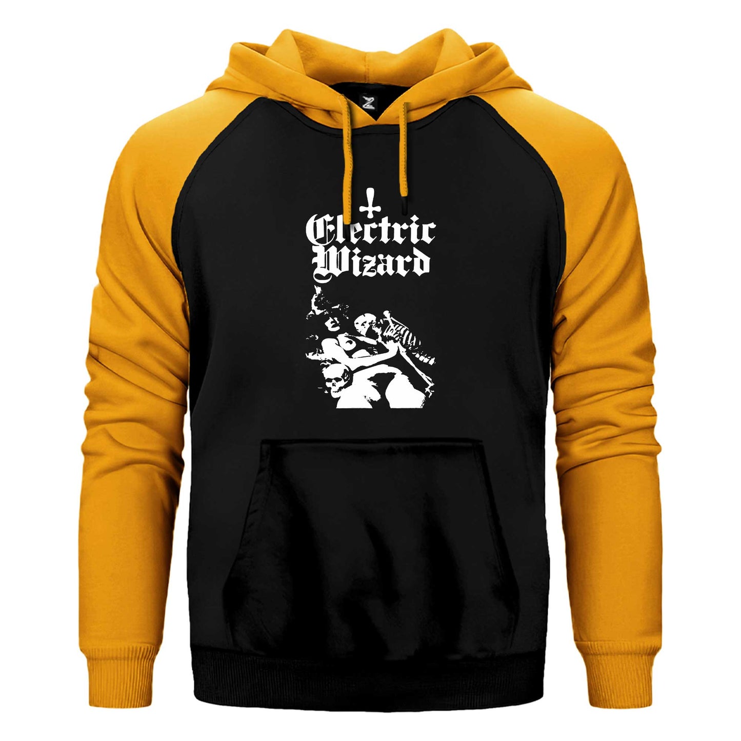 Electric Wizard Legalise Drugs and Murder Skeleton Girl Çift Renk Reglan Kol Sweatshirt / Hoodie