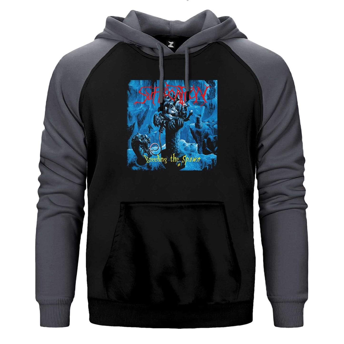Suffacation Breeding The Spawn Çift Renk Reglan Kol Sweatshirt / Hoodie