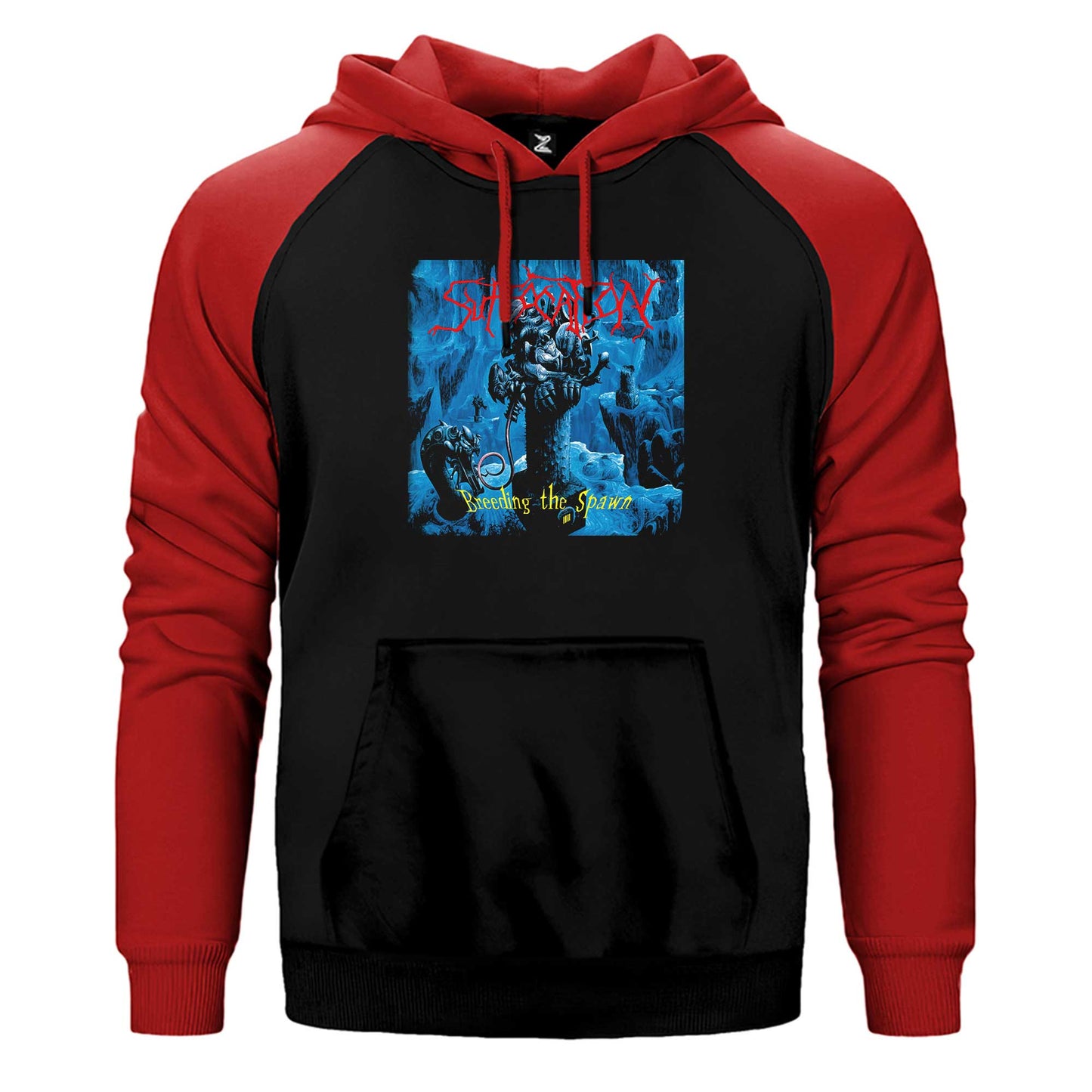 Suffacation Breeding The Spawn Çift Renk Reglan Kol Sweatshirt / Hoodie