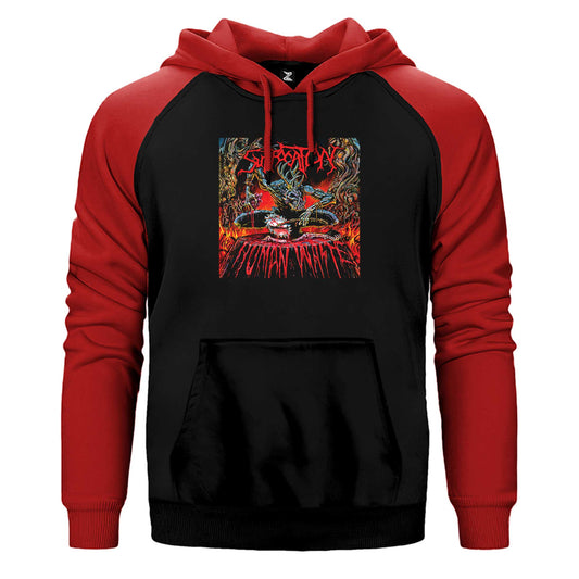 Suffocation Human Wolte Çift Renk Reglan Kol Sweatshirt / Hoodie