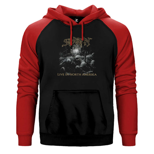 Suffocation Live In North Amerıca Çift Renk Reglan Kol Sweatshirt / Hoodie