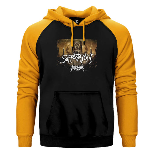 Suffocation With Special Guests Çift Renk Reglan Kol Sweatshirt / Hoodie