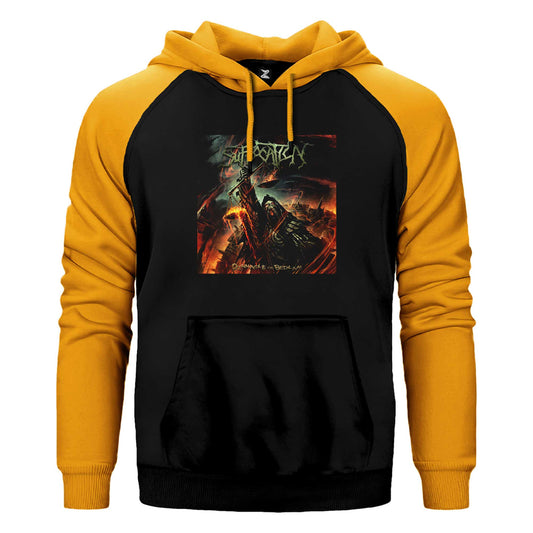 Suffocation Pinnacle Of Bedlam Çift Renk Reglan Kol Sweatshirt / Hoodie