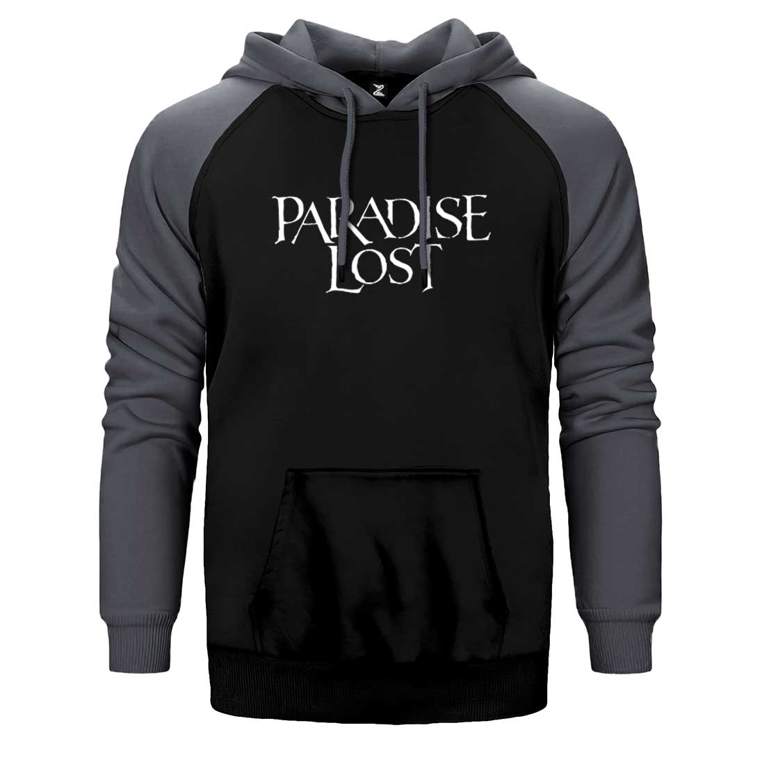 Paradise Lost Text Çift Renk Reglan Kol Sweatshirt / Hoodie