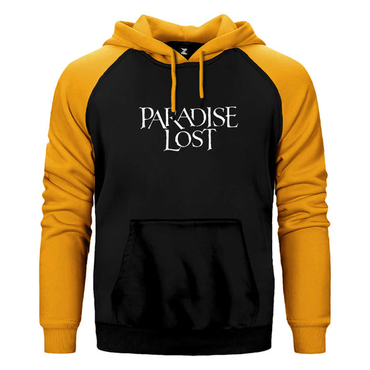 Paradise Lost Text Çift Renk Reglan Kol Sweatshirt / Hoodie