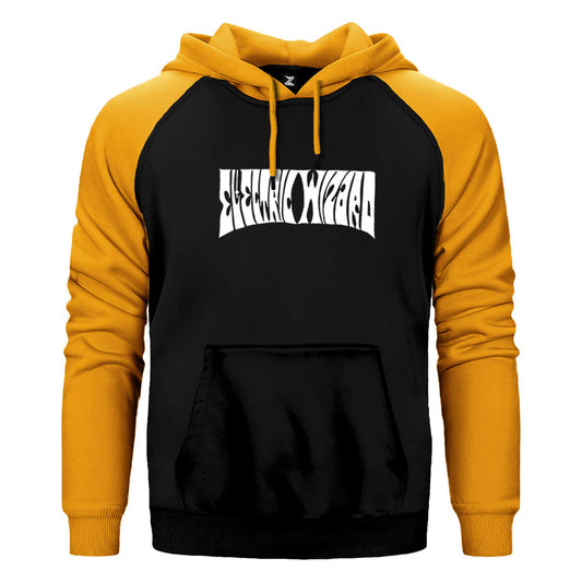 Electric Wizard Text Çift Renk Reglan Kol Sweatshirt / Hoodie