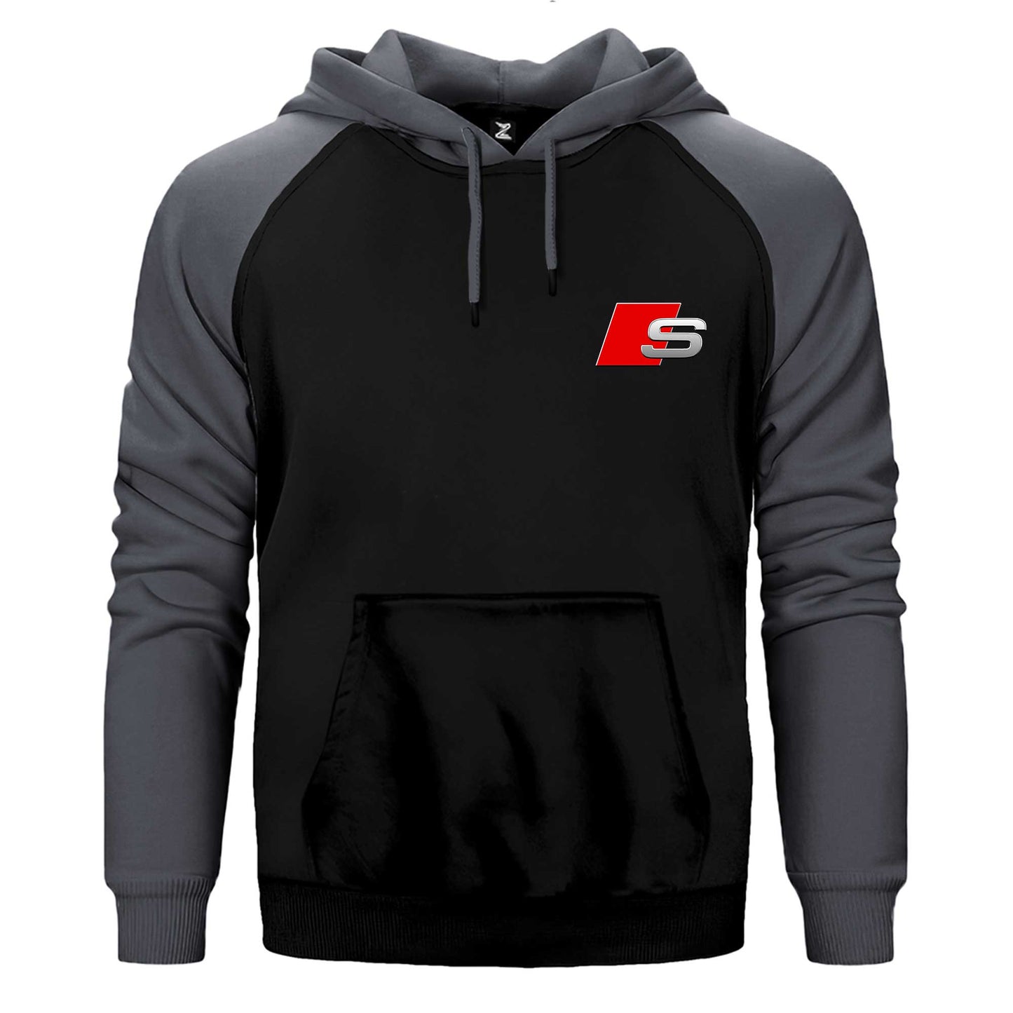 Audi S Line Logo Çift Renk Reglan Kol Sweatshirt / Hoodie