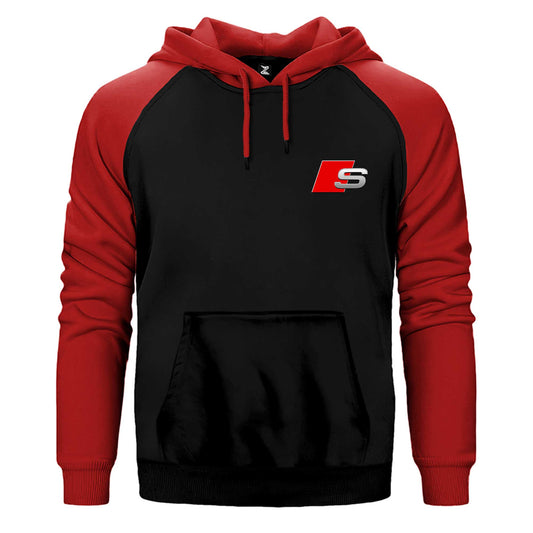 Audi S Line Logo Çift Renk Reglan Kol Sweatshirt / Hoodie