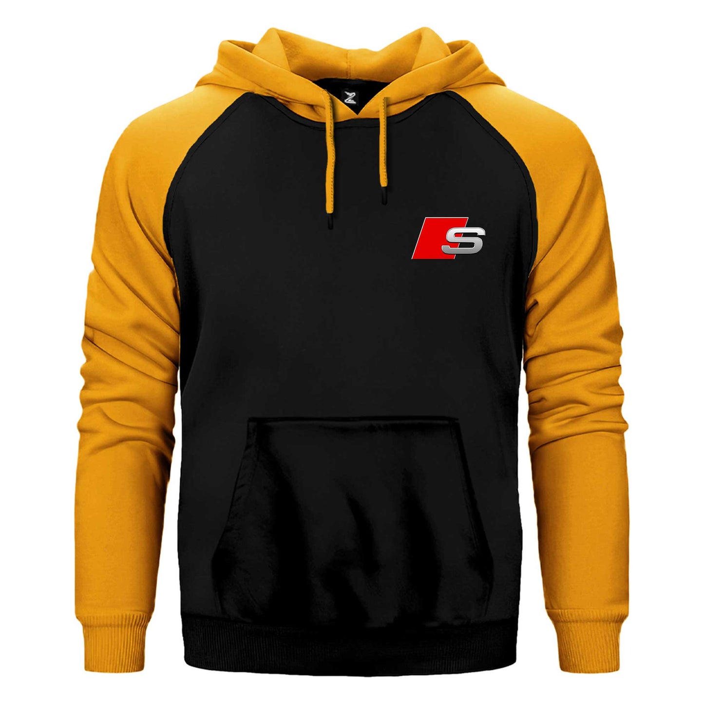 Audi S Line Logo Çift Renk Reglan Kol Sweatshirt / Hoodie
