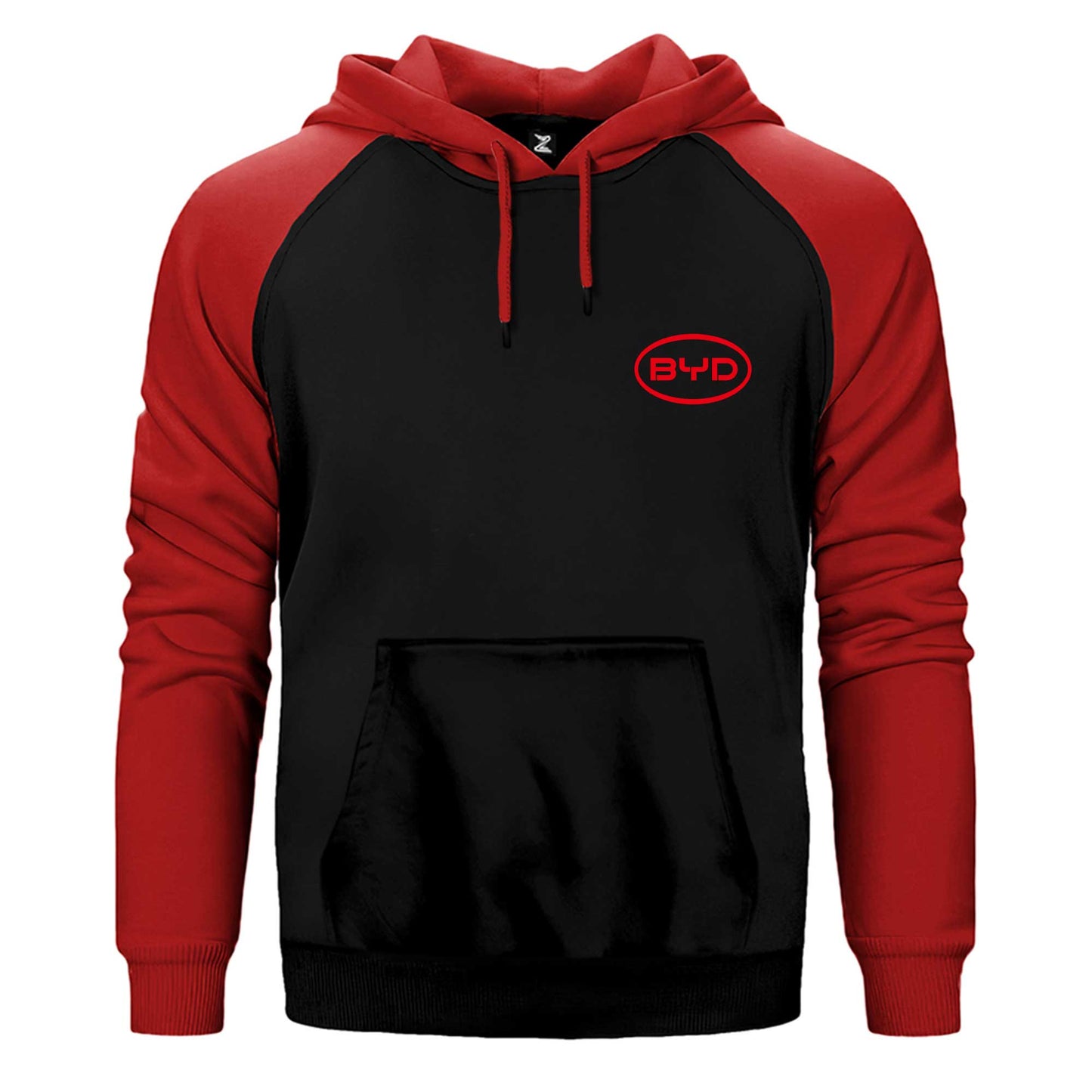 BYD Logo Çift Renk Reglan Kol Sweatshirt / Hoodie