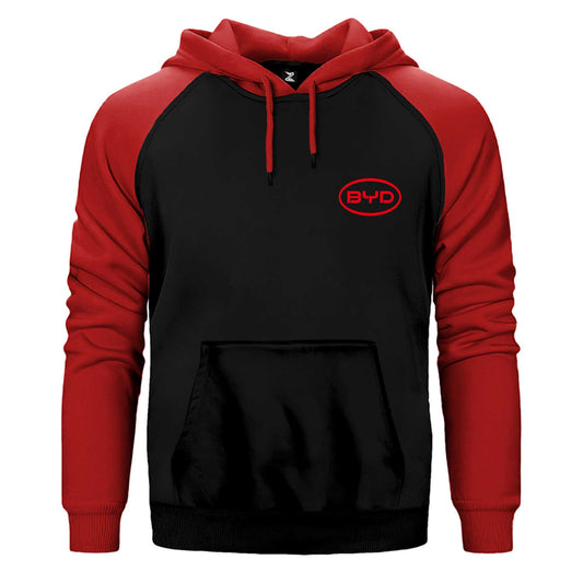 BYD Logo Çift Renk Reglan Kol Sweatshirt / Hoodie