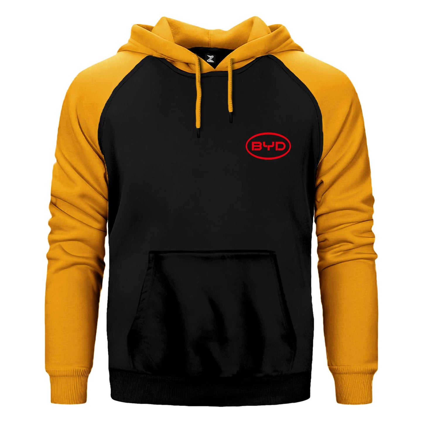 BYD Logo Çift Renk Reglan Kol Sweatshirt / Hoodie