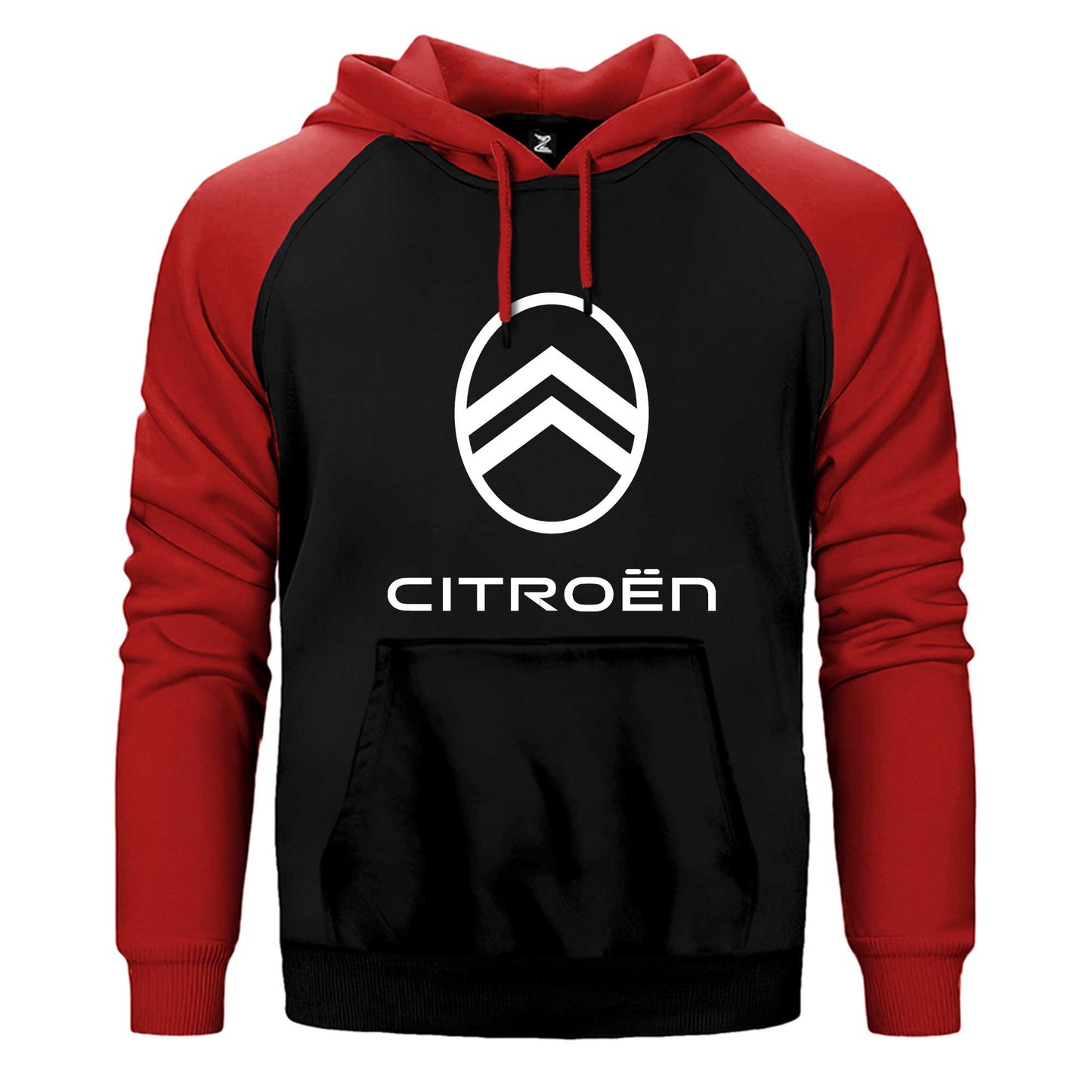 Citroen Text Logo Çift Renk Reglan Kol Sweatshirt / Hoodie