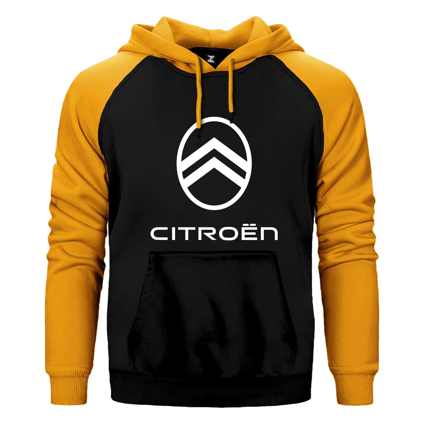 Citroen Text Logo Çift Renk Reglan Kol Sweatshirt / Hoodie