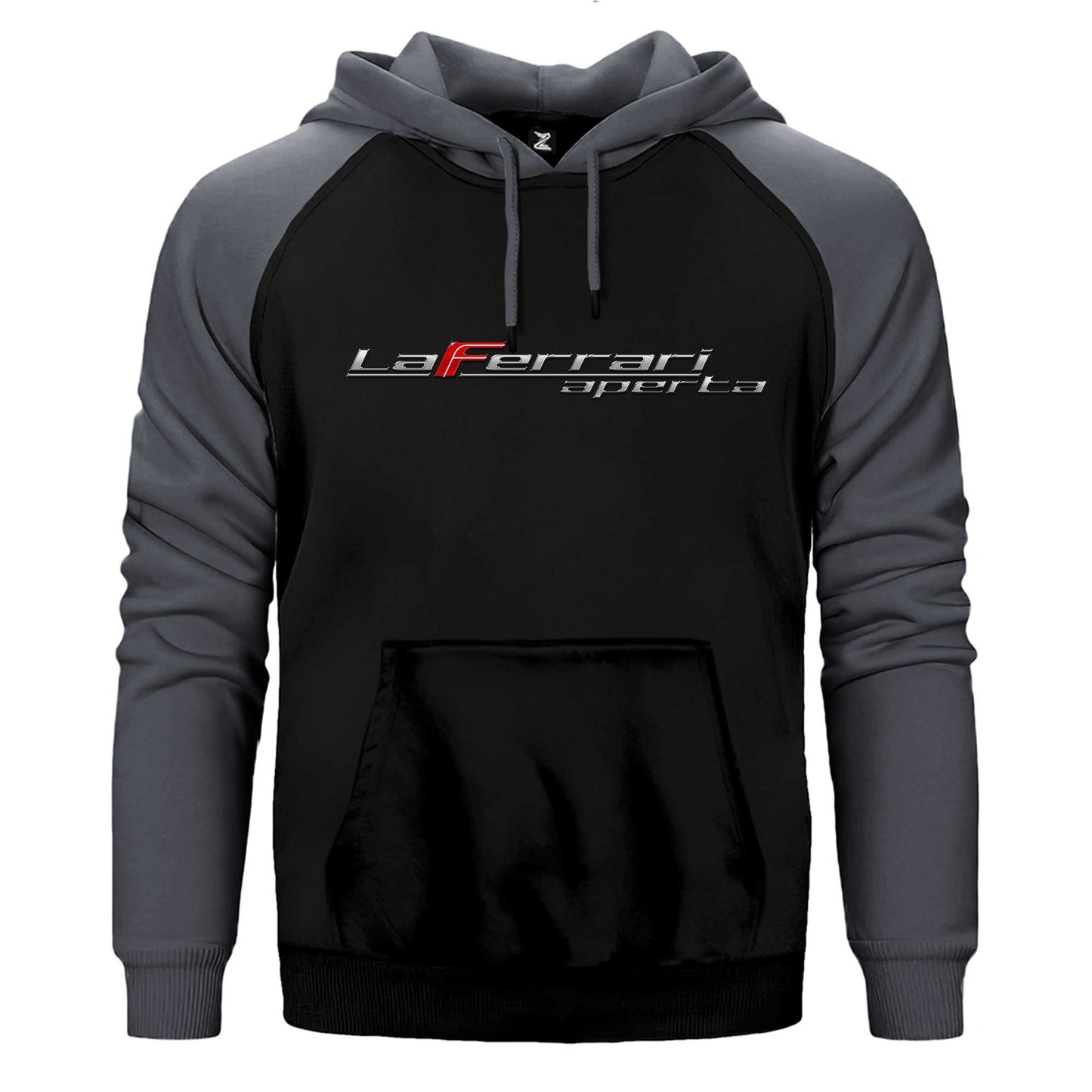 La Ferrari Aperta Logo Çift Renk Reglan Kol Sweatshirt / Hoodie