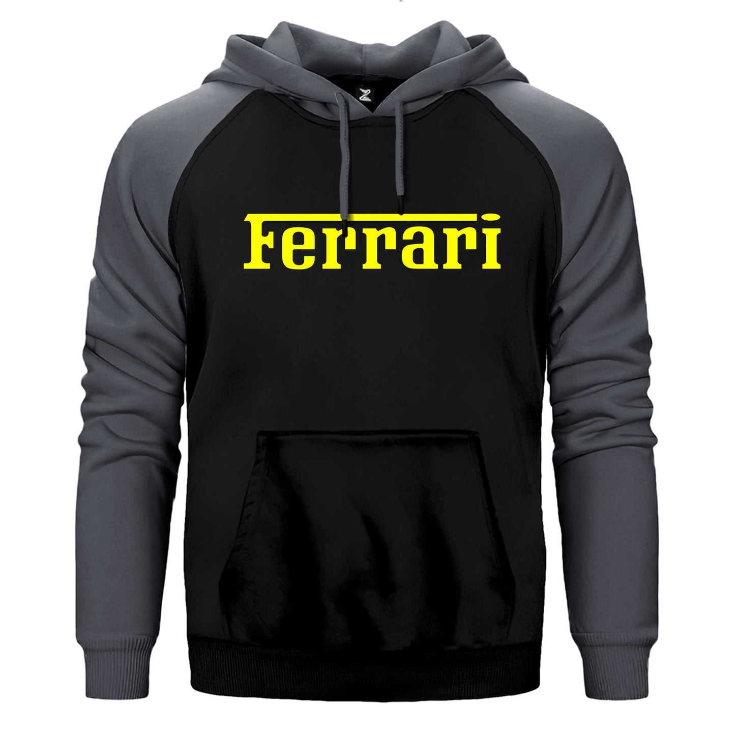 Ferrari Gold Text Çift Renk Reglan Kol Sweatshirt / Hoodie