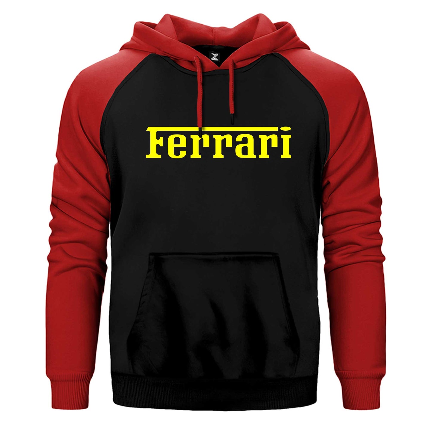 Ferrari Gold Text Çift Renk Reglan Kol Sweatshirt / Hoodie