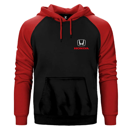 Honda Red Logo Çift Renk Reglan Kol Sweatshirt / Hoodie