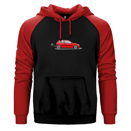 Opel Corsa Red Çift Renk Reglan Kol Sweatshirt / Hoodie