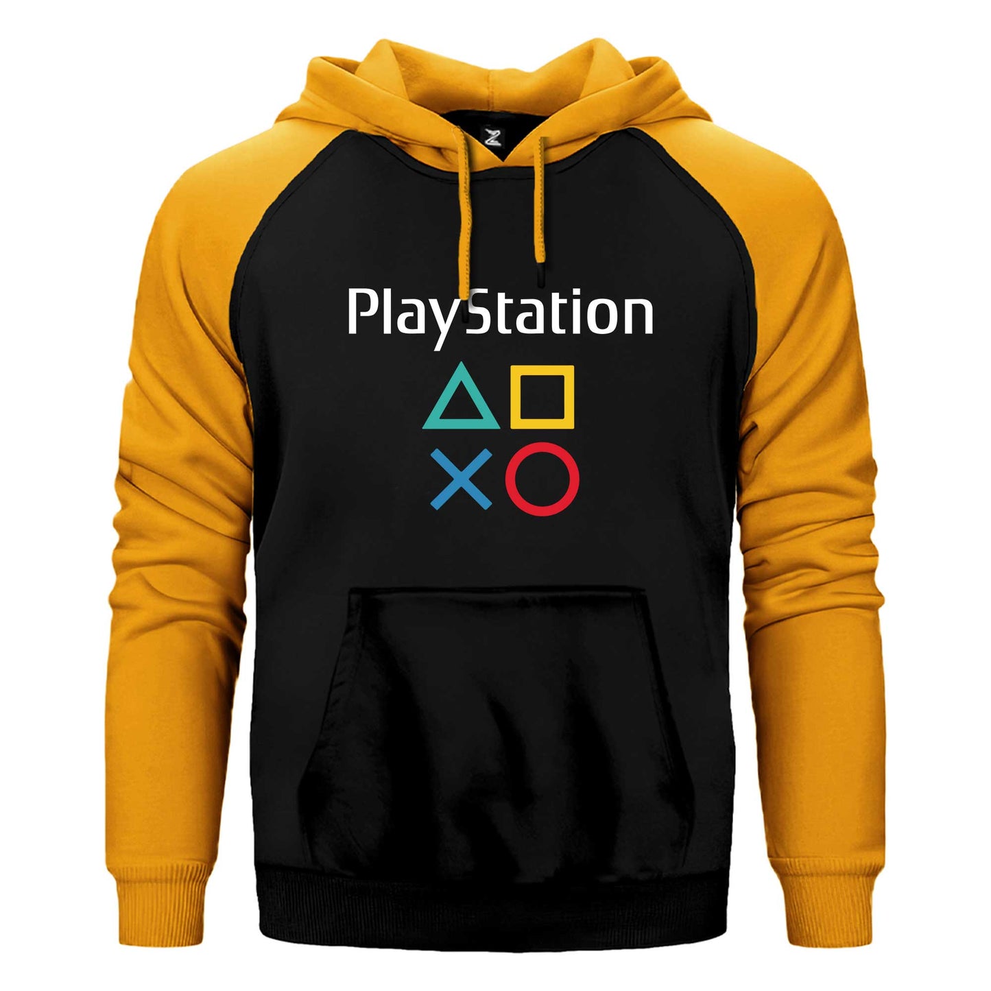 Playstation Gamepad Yazı Çift Renk Reglan Kol Sweatshirt / Hoodie